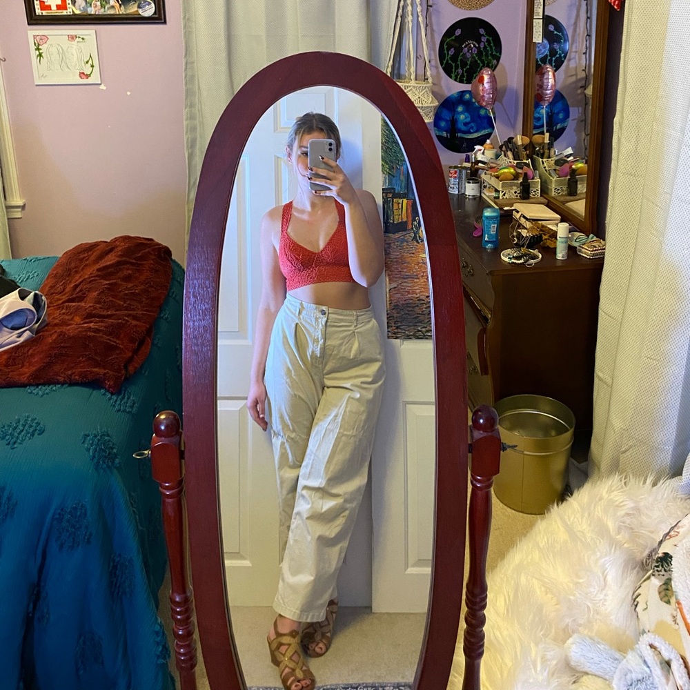 Straight Leg High Waisted Trousers